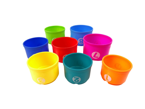 Educational Bucket Cups Pyramid Boat Sorter for Bathing