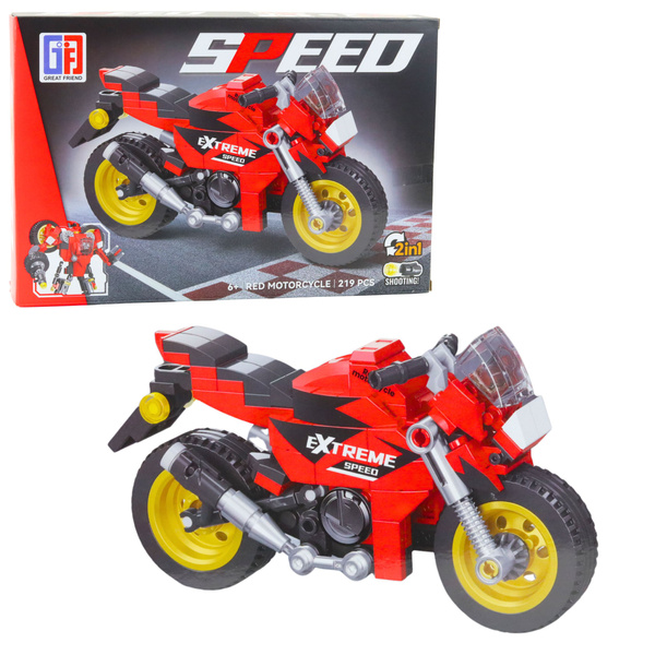 Bausteine Motor Motorrad Roboter 2in1 217-222 Stk. Mix