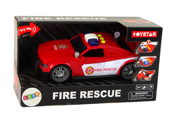 Car Fire Department 1:14 Lights Sounds Red