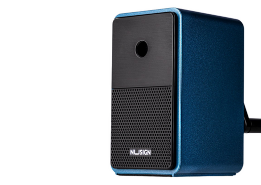 Kurbelhobel mit Behälter, verstellbares Messer, blau