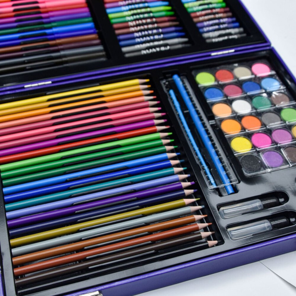 Art Set in a Suitcase with a Unicorn Pink 128 EL