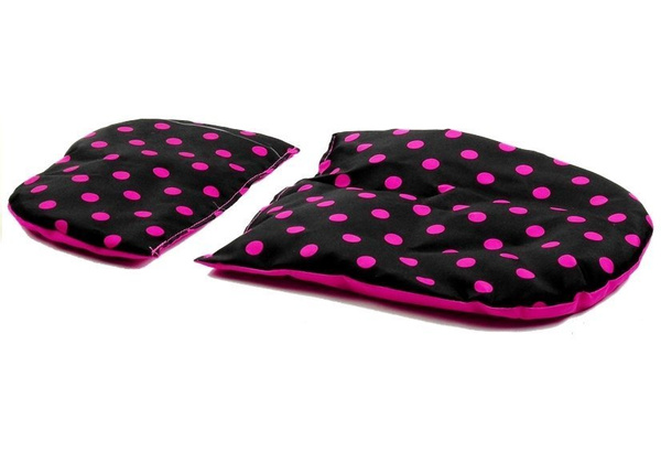 Doll Bogie and Stroller Alice- with Carrier, Bag and Bedding Black with Pink Dots