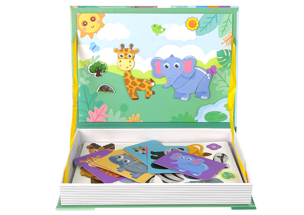 Magnetic Puzzle Book Animals Puzzle Crocodile Monkey