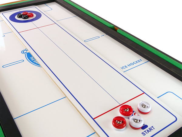 8-in-1 Mobile Game Table for Table Football, Billiards, Bowling, Hockey, Ping Pong, Curling