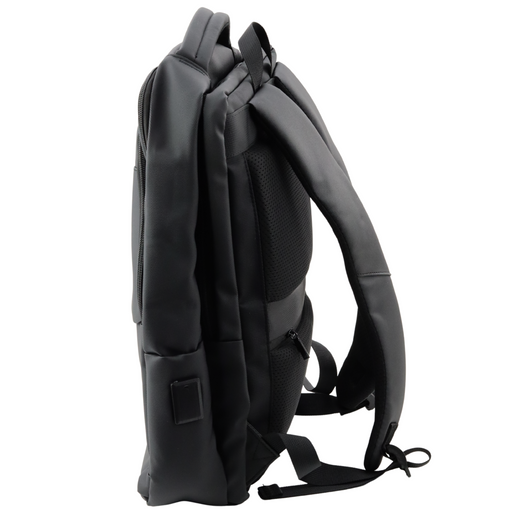 City Business Rucksack USB Laptopfach Schwarz 16L 41cm