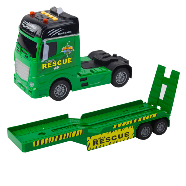 Rettungsset, LKW, Hubschrauber, Auto, Dinosaurier, Lichter, Geräusche