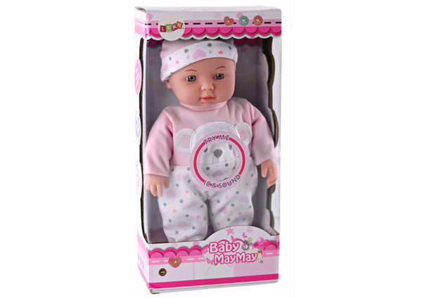 Baby Doll Pink Pajamas with Teddy Bear Hat Sounds