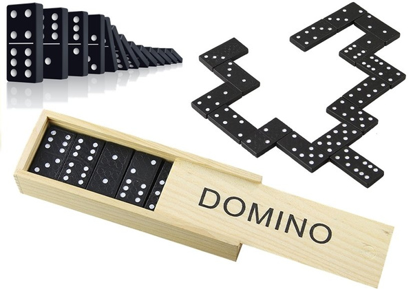 Domino Legespiel Verpackung Aus Holz Dominospiel 28 Teile Spiel für Kinder Set