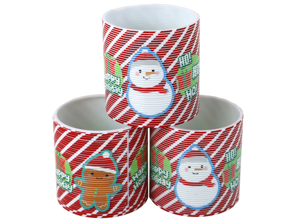 Ikonisches Frühlings-Weihnachtsmotiv „Entspannung“ in Weiß und Rot, 6 cm