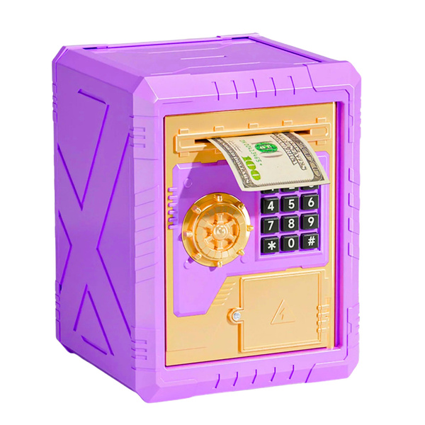 Safe Electronic Piggy Bank with PIN Code for Children Purple