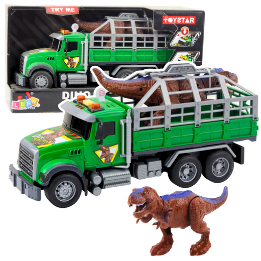 Dinosaurier-Transport-LKW-Figur, Lichter, Geräusche, Grün