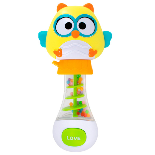 Owl Rattle Toy for Babies with Colorful Balls