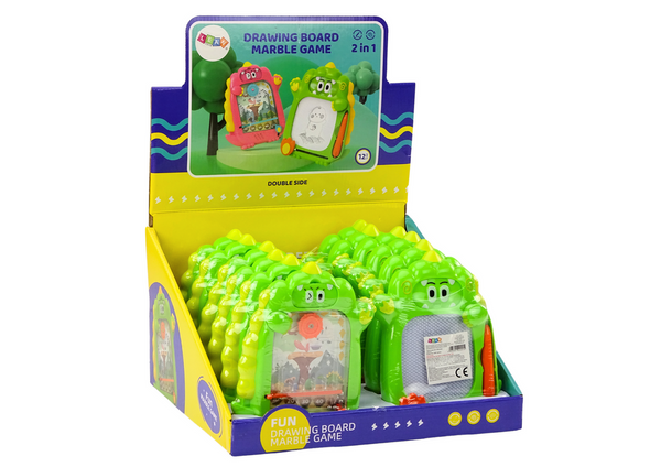 Zeichenbrett-Taschenspiel 2in1 Grüner Dinosaurier