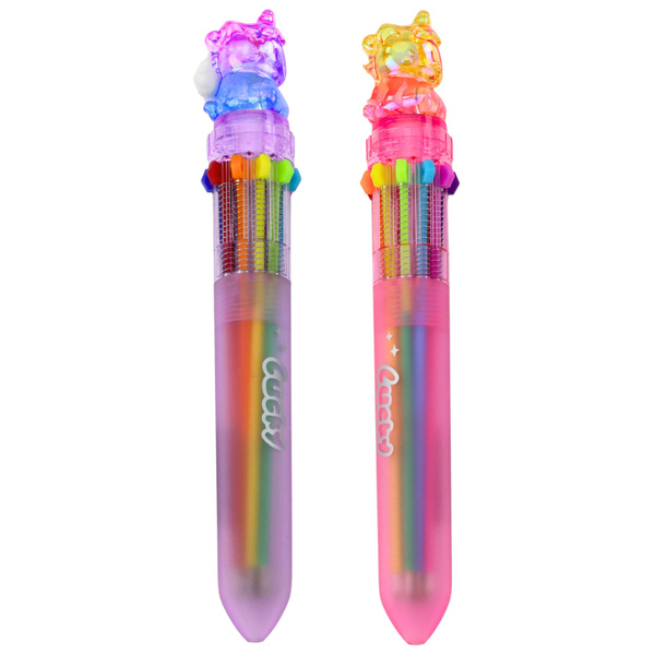 Einhorn Kugelschreiber Multicolor Automatik für Kinder 10 in 1 Mix