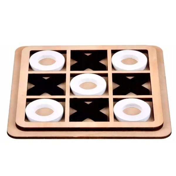 Tic Tac Toe Strategie-Logikspiel aus Holz