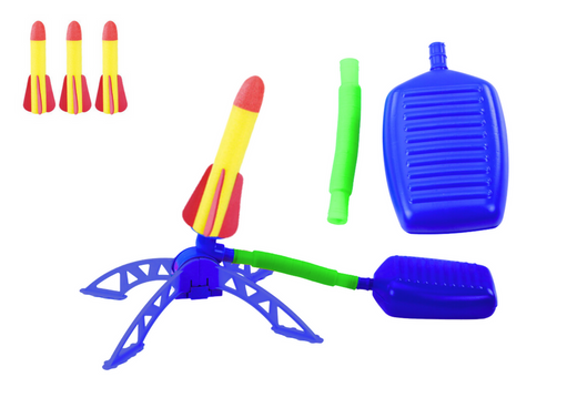 Foam Rocket Launcher Pump Set Blue Garden