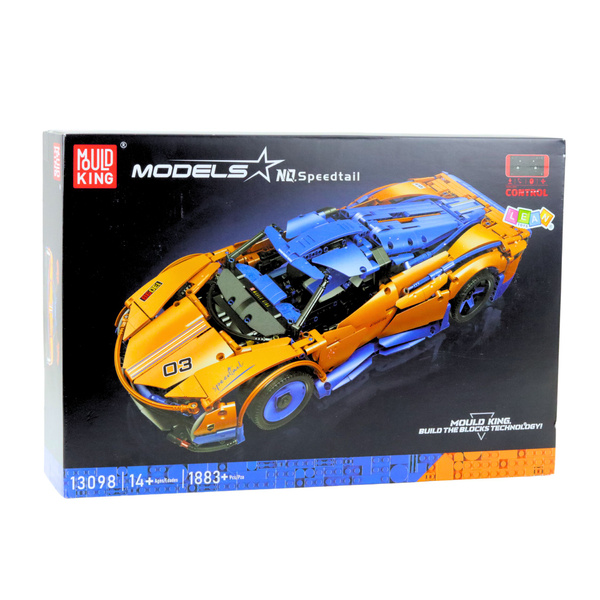 Construction Bricks Sports Car RC Blue and Orange 1883 pcs.
