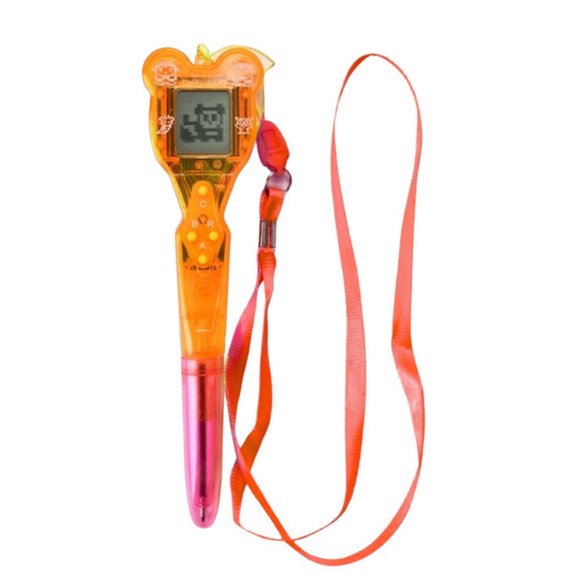 Gra Elektroniczna Z Długopisem 168w1 Smycz Różowo-Pomarańczowa