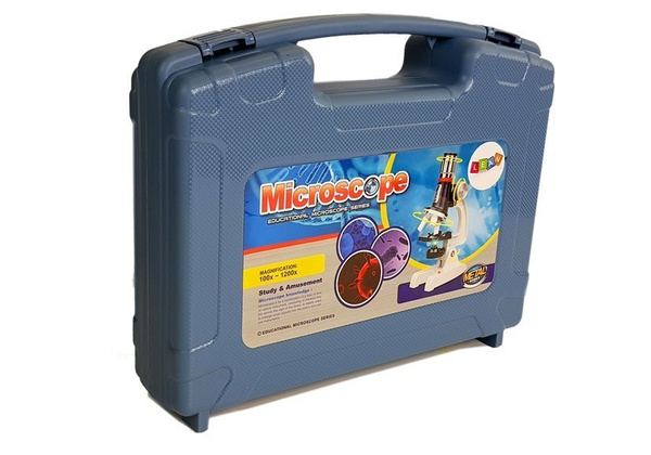 Großer Wissenschaftskoffer Kinderbildmikroskop 100x 400x 1200x