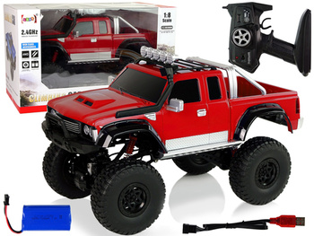 Geländewagen R/C 2.4G Bergsteigerauto 1:8 Rot 4x4