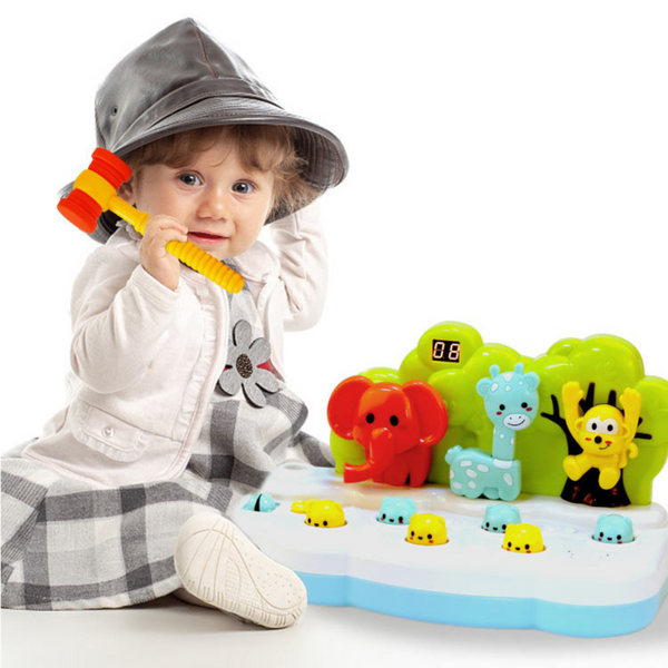 Whack-A-Mole Animals Skill Game Counter Hammer Color