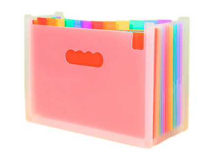 Folder Organizer For Documents Colored Tabs Pockets A4