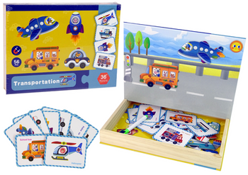 Magnetic Jigsaw Book Transport Puzzle Cards