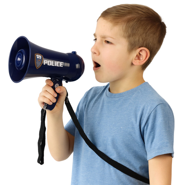 Interactive Police Megaphone Police Siren Sounds Lanyard