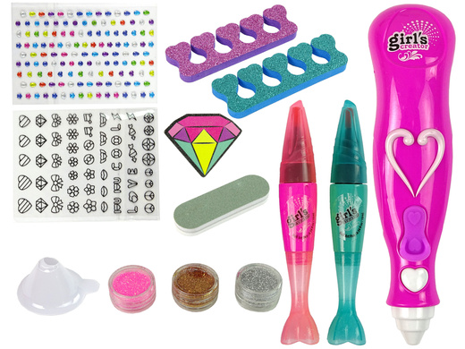 Nail Painting Set Nail Pens Glitter Dispenser Diamonds