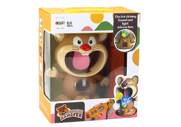 Arcade-Spiel mit Hamster-Ballpistole