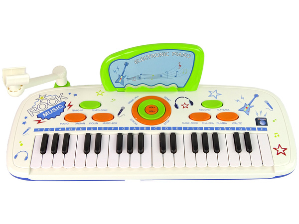 Electric Piano Keyboard for Kids Blue USB MP3 notes