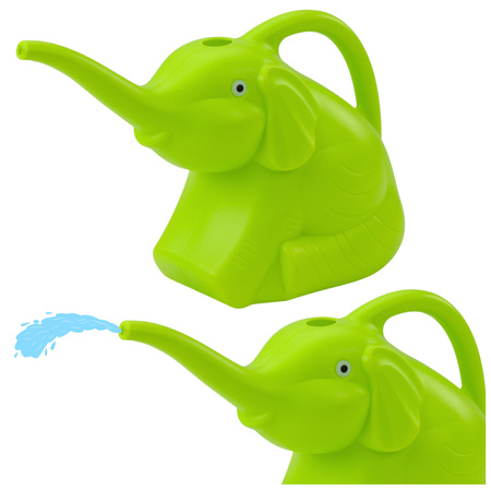 Small Plastic Watering Can For Children Elephant Green