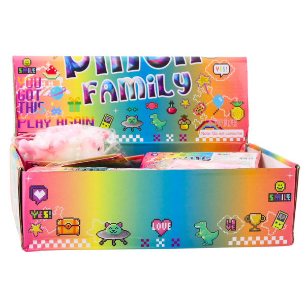 Sensorisches, weiches Kätzchen mit Perlen und Pompons, weiß, 8 cm