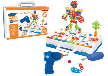 Kreatives Mosaik-Puzzle 2D/3D Schraubendreher + Transportkoffer 248 Stücke