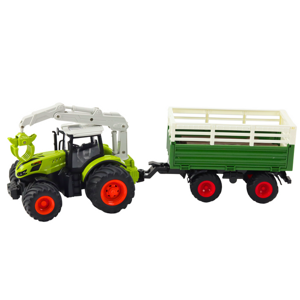 Agricultural Tractor With Trailer And Grapple Remote Controlled RC 2.4G