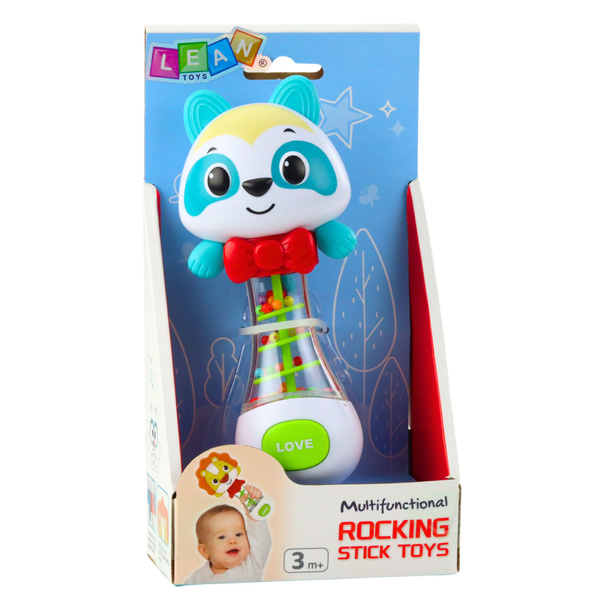 Grzechotka Zabawka Dla Niemowlaka Miś Z Kolorowymi Kuleczkami