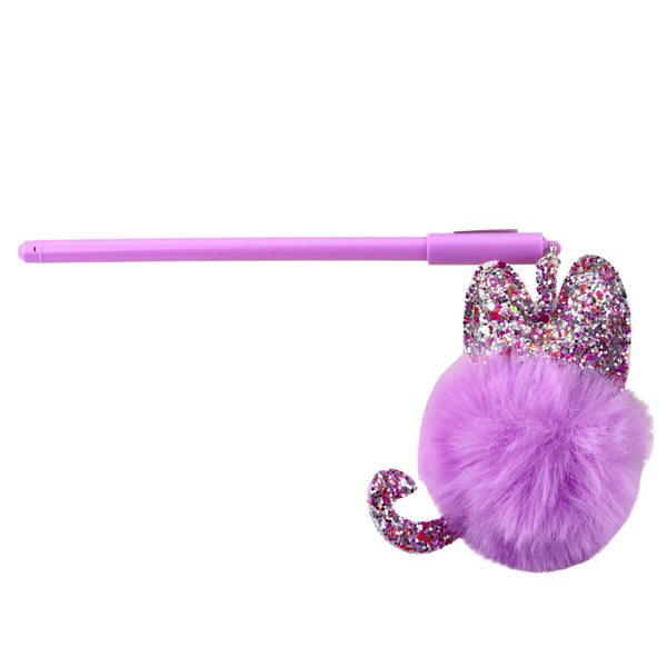 Gelstift mit lila Kappe und blauer Tinte, 17 cm, 0,5 mm