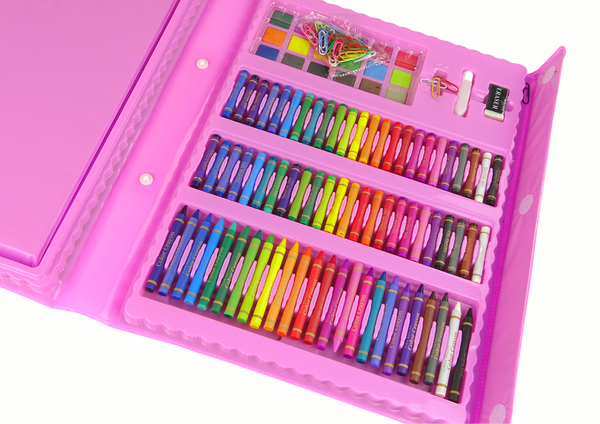 Künstlerisches Set rosa Koffer 208 Elemente