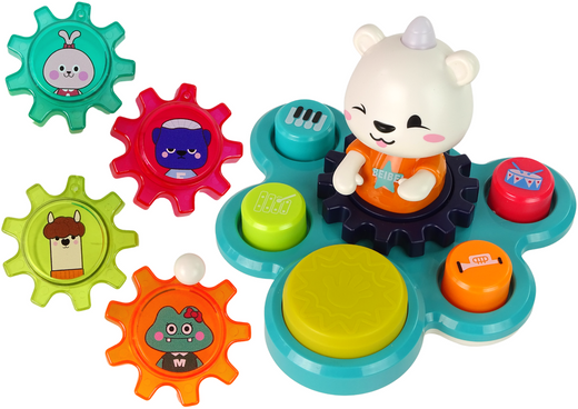 Interactive Educational Toddler Toy Playing Teddy Bear Gears