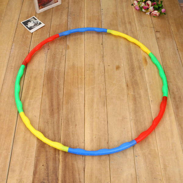 Hula Hoop With Studs For Exercises Fun Foldable Colorful 8pcs