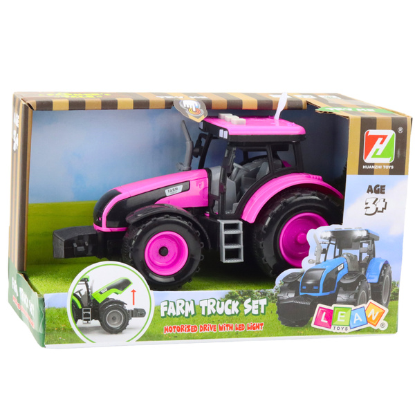 Battery Operated Farm Tractor Lights Sounds Pink
