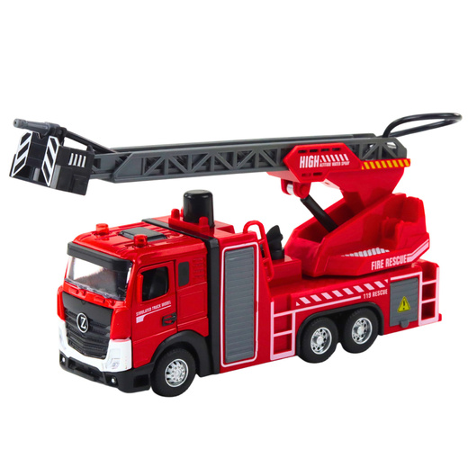 Feuerwehrwagen mit Strahlrohr, Wassersprühanlage, Lichtern und Geräuschen