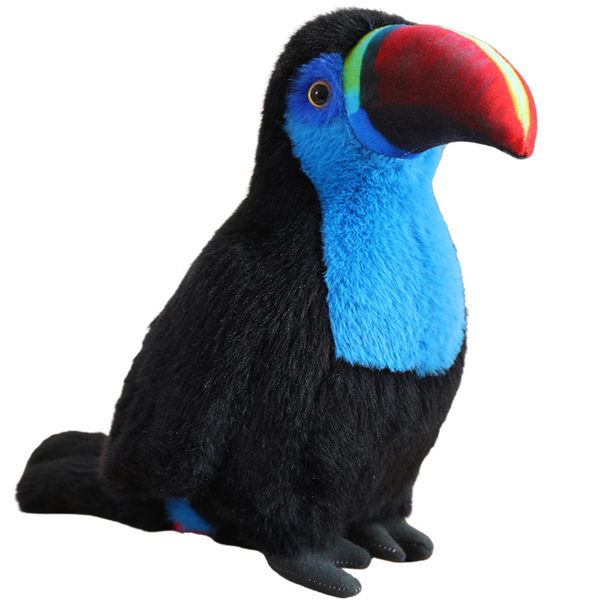 Plüschvogel Tukan Plüsch Maskottchen Kuscheltier Blau 35cm