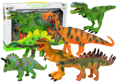  Zestaw Dinozaurów Figurki Modele 6 Sztuk Akcesoria 