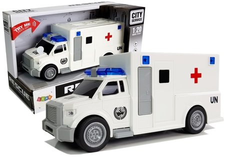 Auto Ambulans z napędem Karetka Pogotowia 1:20 z dźwiękiem