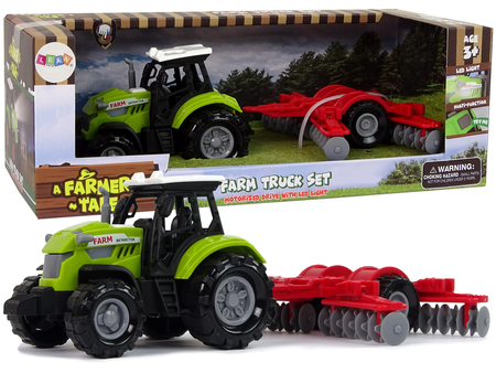 Zielony Traktor Zgrabiarka Farma Dźwięk 