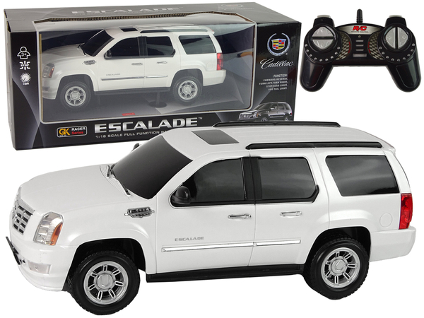 Auto Cadillac Escalade R/C Biały Światła Dźwięk 1:16 