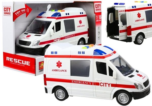 Auto Karetka Pogotowia Ambulans Efekty Gra Świeci 