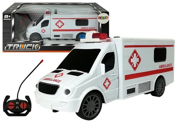 Auto Zdalnie Sterowane R/C Ambulans Dźwięk Światła