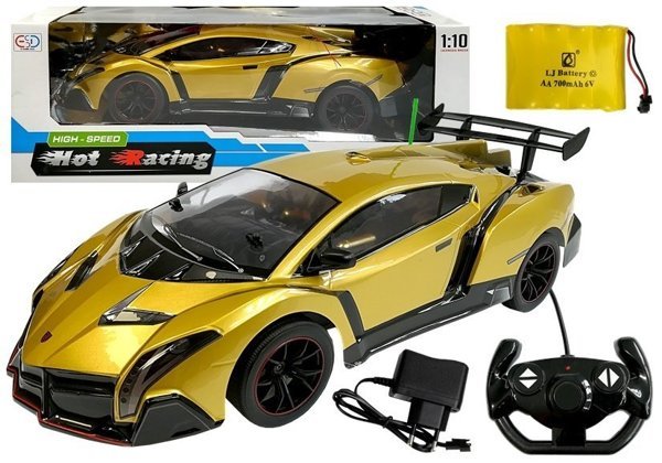 Auto Zdalnie Sterowane R/C Wyścigowe 1:10 Złote